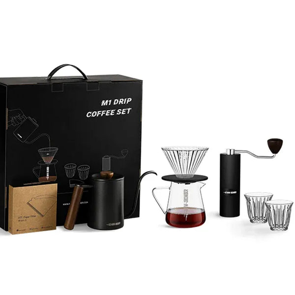 MHW-3BOMBER Assassin M1 Premium Pour Over Coffee Set, 9 Pcs – White