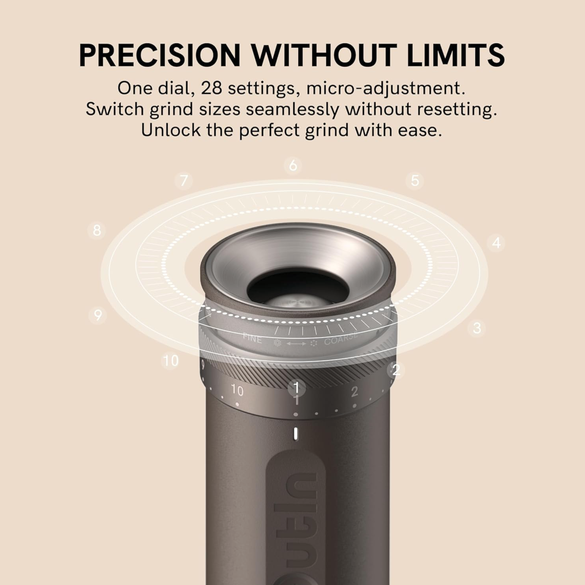 OUTIN Fino Portable Electric Coffee Grinder – Tundra Brown