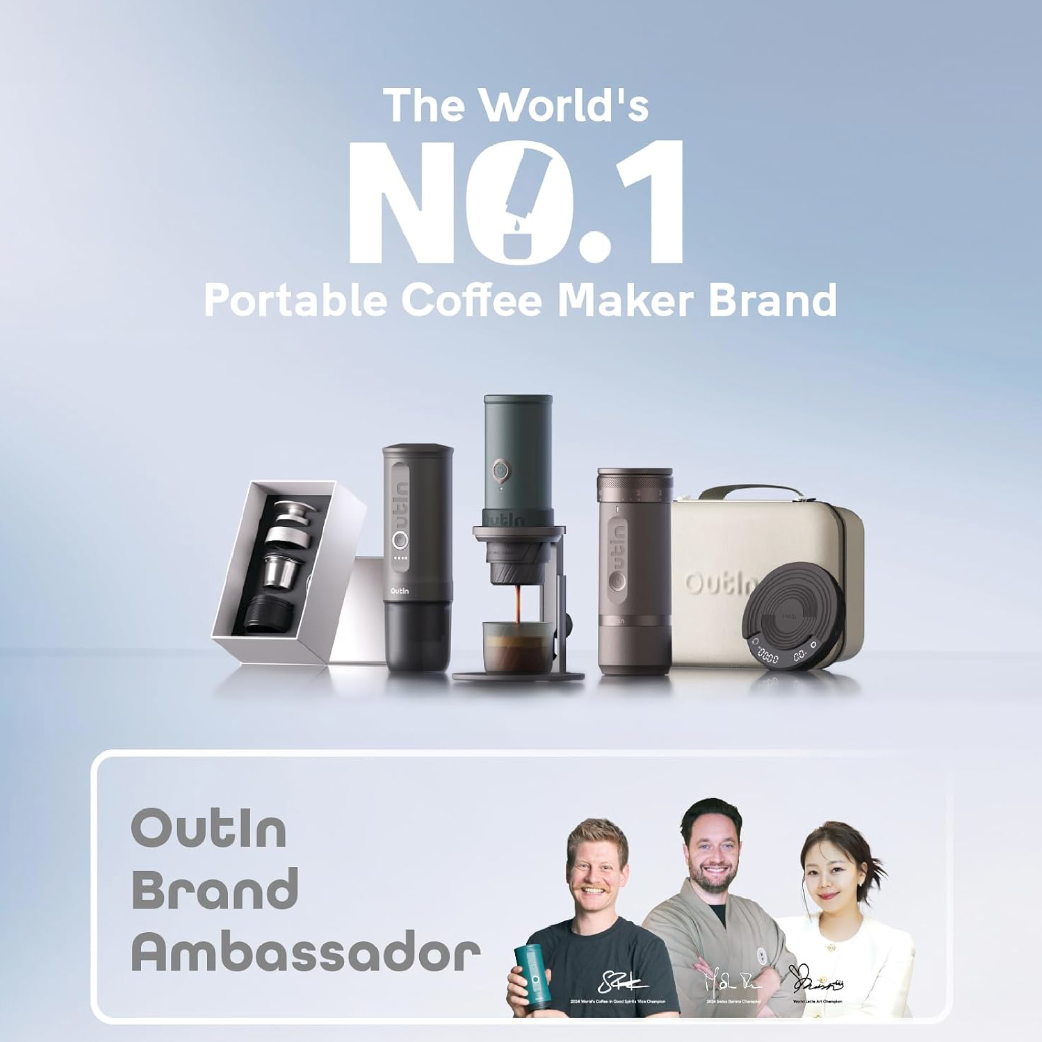 OUTIN Universal Coffee Stand for Portable Espresso Machines