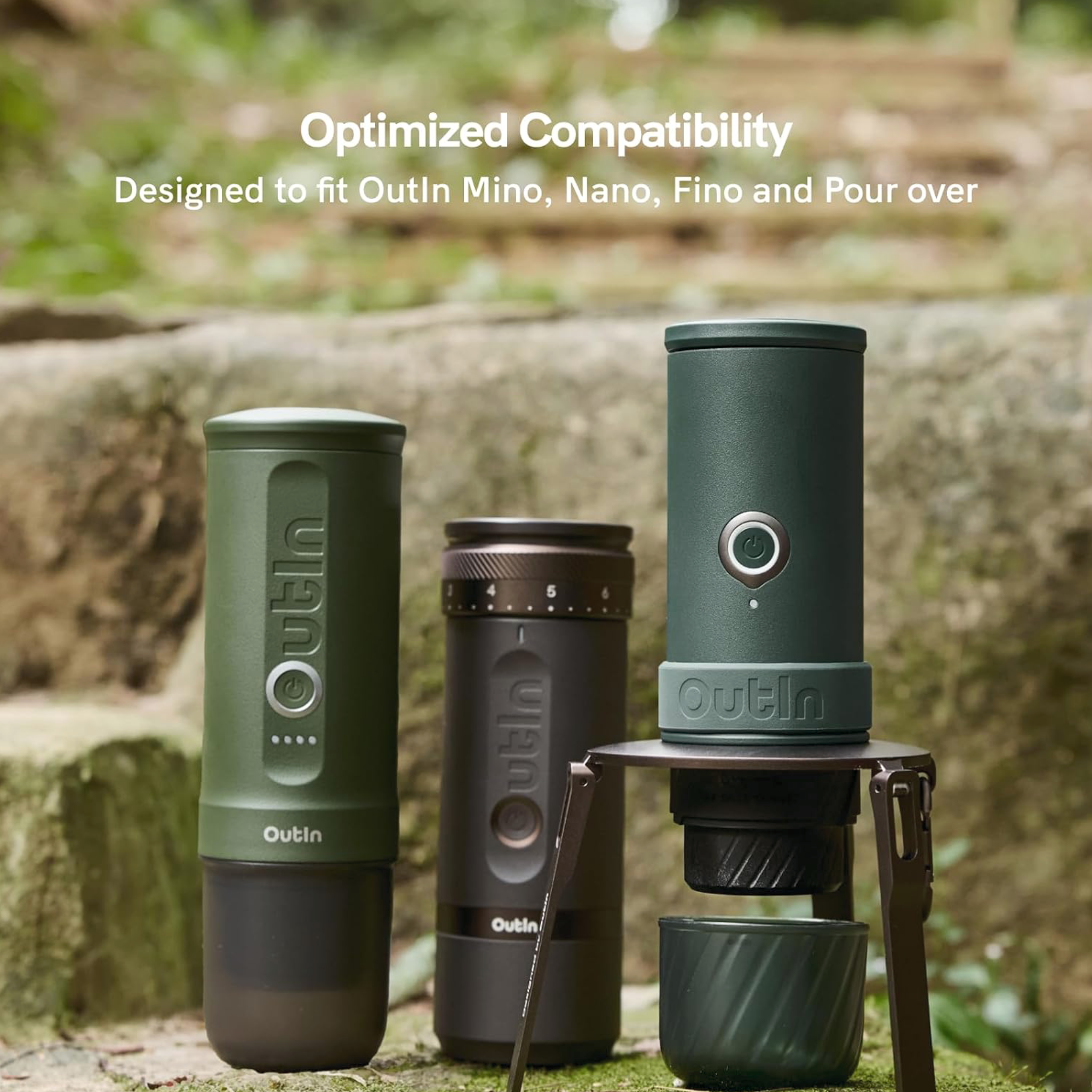 OUTIN Foldable Aluminium Coffee Stand